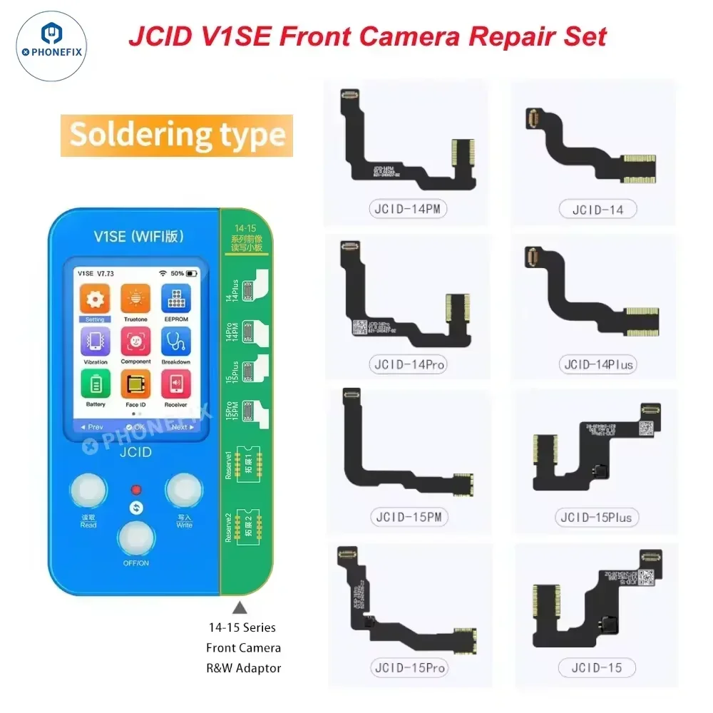 JCID V1SE 14-15 Placa de reparación de cámara frontal soldadura FPC Flex para iPhone 14/14 Plus/14 Pro/14 Pro Max/15/15Plus/15 Pro/15 Pro Max