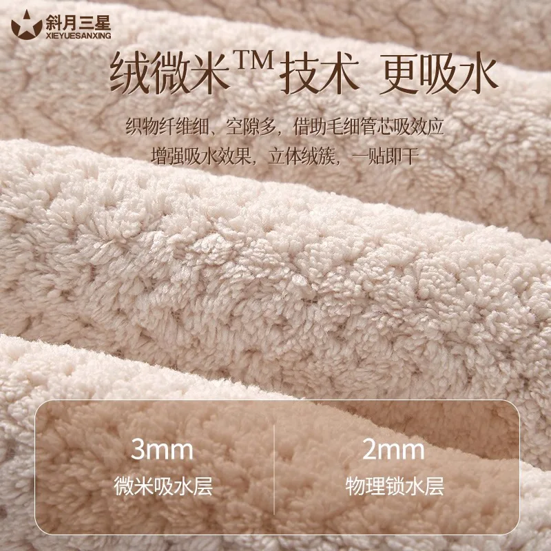 Large Dry  Women's Microfiber Headband Elastic Band Thickened Absorbent Dry Hair Cap Coral Fleece Dry Towel