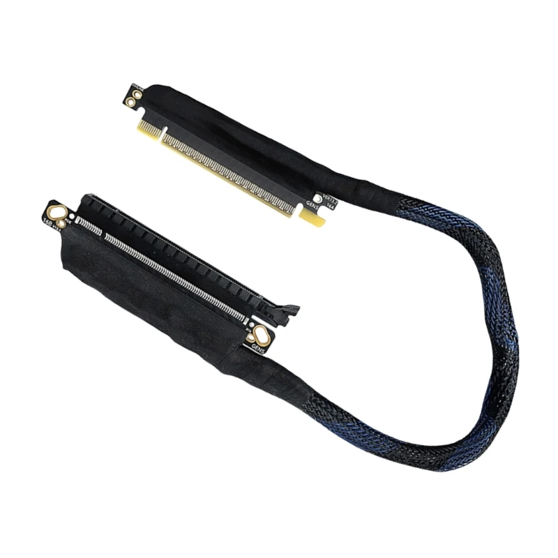 

L4MD PCIe5.0 X16 Angled Risers Cable Right Exit Reinforced AntiInterference Design
