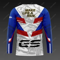 For BMW için R1250 GS motosiklet Motorsport Motorrad yarış formaları 2023 macera sürme spor seyahat uzun T-Shirt yaz Anti-UV