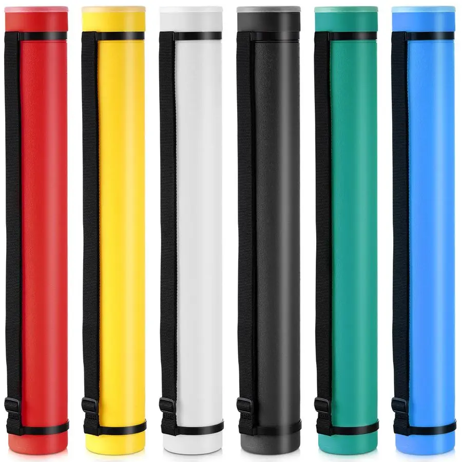 

6 Pcs Expandable Blueprint Tubes Bulk Expand from 24 to 40 Poster Tube with Strap Storage Tubes with Caps Portable Round Carryin