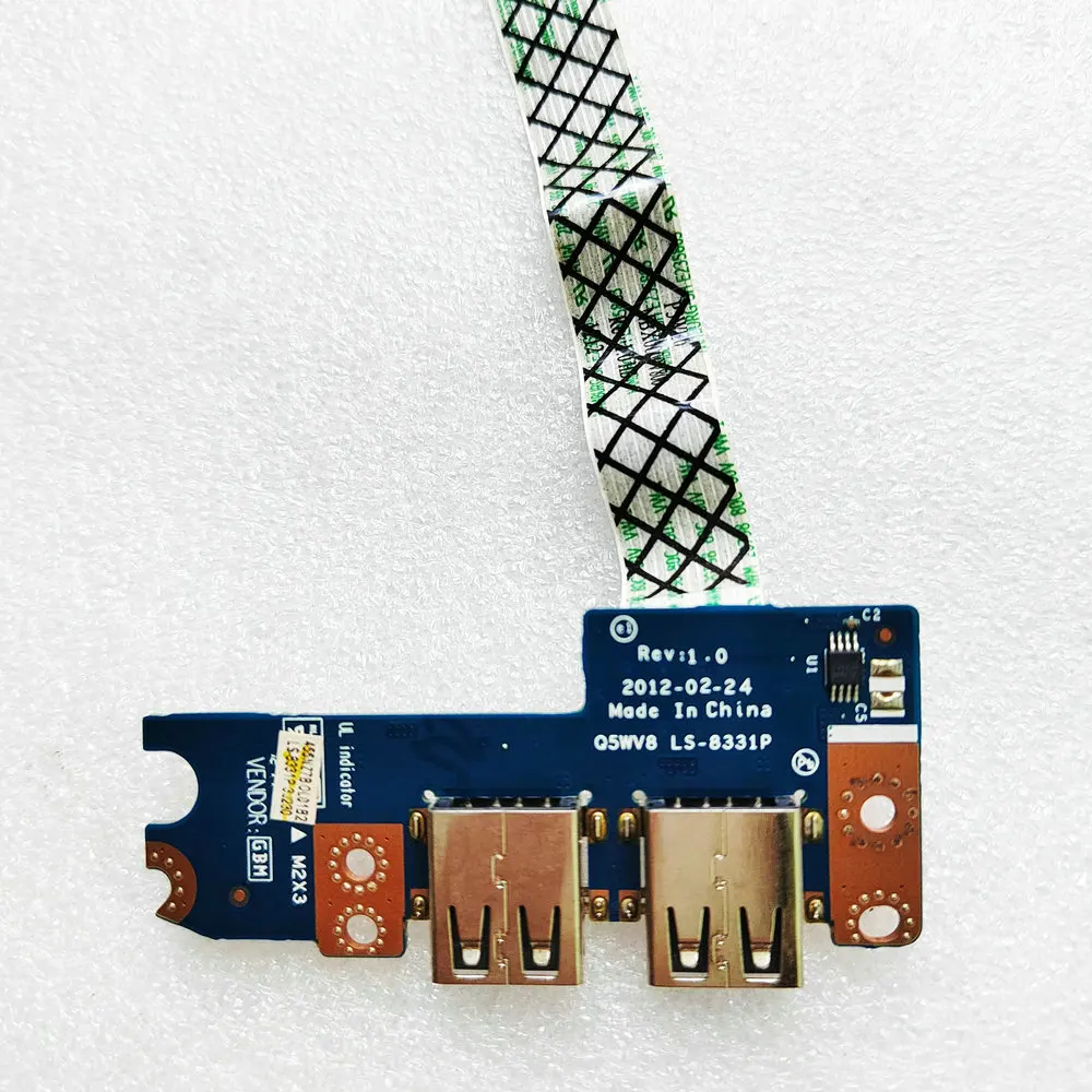 Q5WV8 LS-8331P Original FOR Acer FOR Aspire V3-571G V3-551G V3-551 USB Port Board with cable LS-8331P