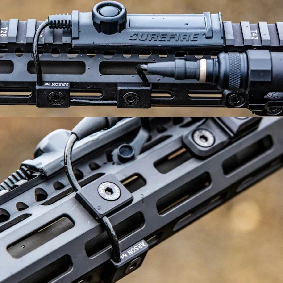 3 قطعة/المجموعة التكتيكية آلة إرسون إدارة الكبلات MLOK WireGuide نظام ل SureFire M300 M600 PEQ مصباح يدوي التبديل مشبك كابل