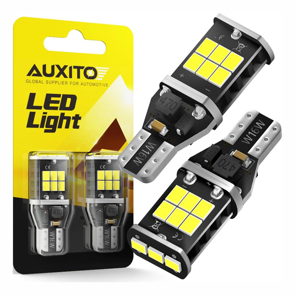 AUXITO 2Pcs T15 W16W LED Canbus 921 LED Bulb Backup Reverse Light for Ford F-150 F150 Hyundai Tucson Creta ix35 Toyota RAV4 Lamp