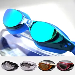 Gafas de natación antiniebla para hombre y mujer, lentes profesionales de silicona impermeables para piscina, playa, dioptrías, novedad