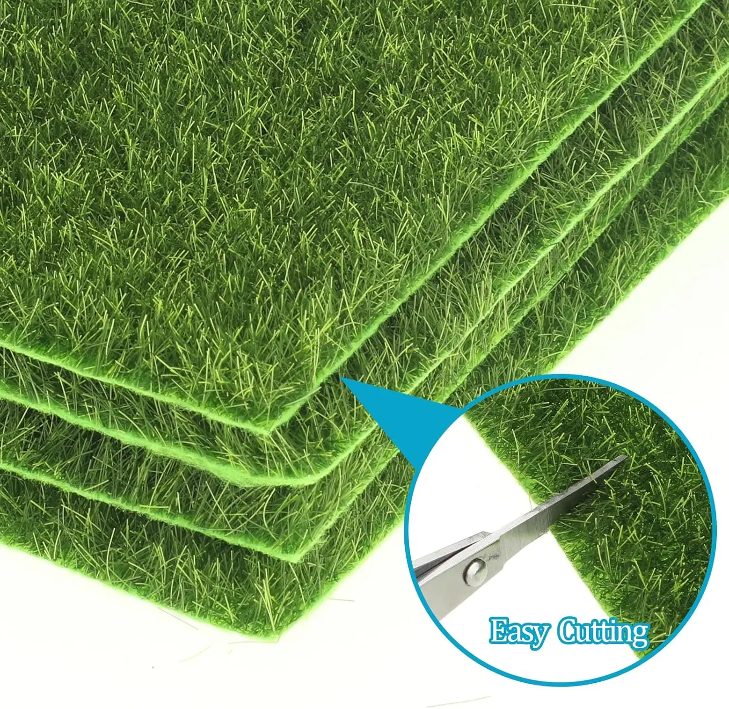 10-teilige Gras-Bodenfliesen, grüne ineinandergreifende Gras-Deckfliesen, Rasenmatte, Grasteppich für Garten, Rasen, Terrasse, Balkon