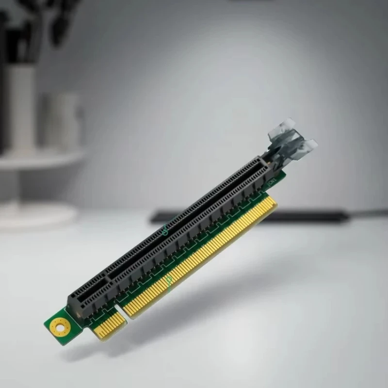 PCI Express 16x Riser Card Right Angle for 1U Chassis Install Full Height GPU Card 90 Degree Adapter B Side Solder