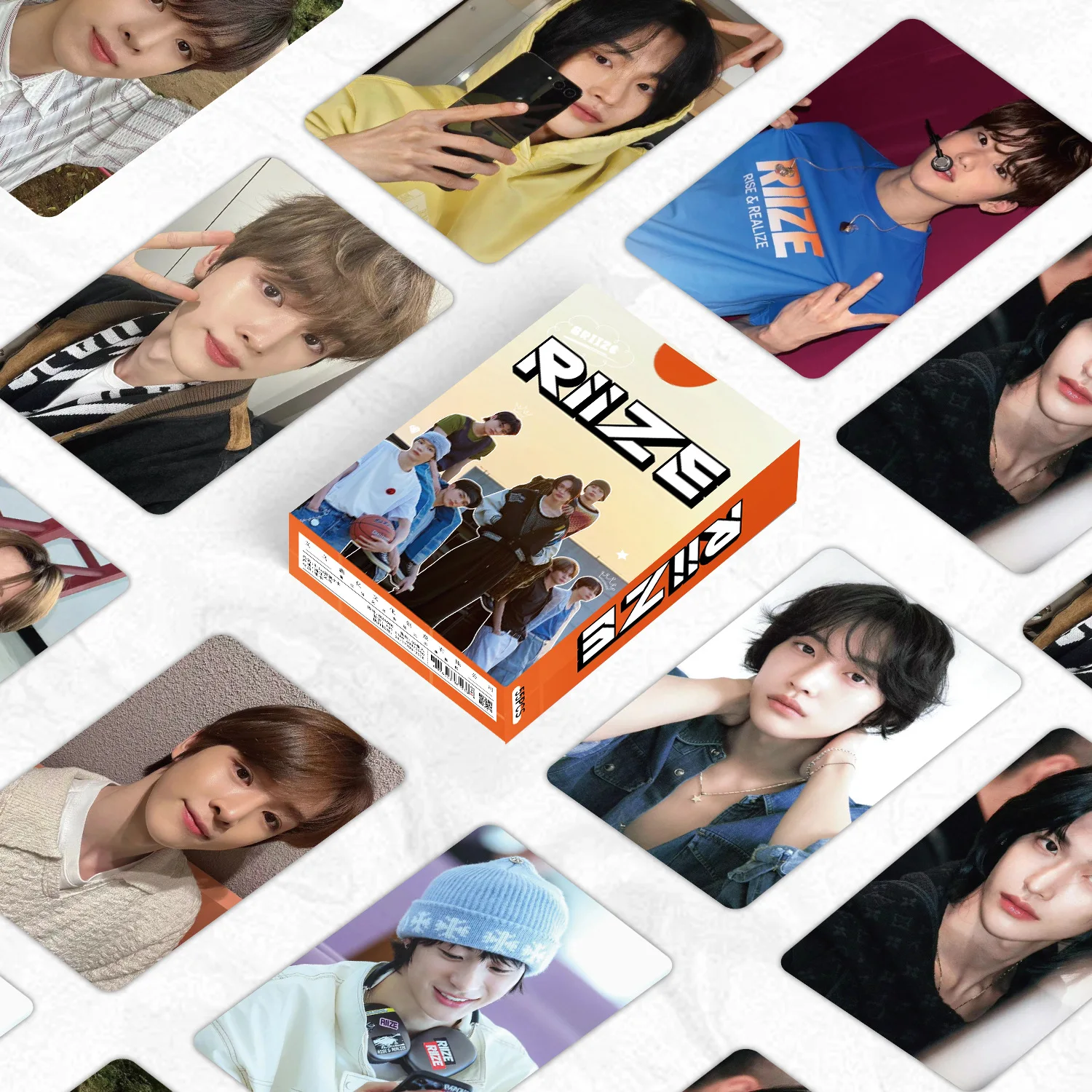55pcs/Set Kpop RIIZE Laser Boxed Card High Quality HD Coated Card Korean Style LOMO Card ANTON SOHEE SHOTARO Fans Collections