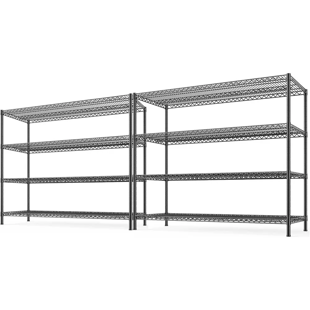 

4-Tier Heavy Duty Metal Wire Shelving, 55.5W x 18D x 55.5H, 2560lbs Capacity, Commercial Garage Storage Rack