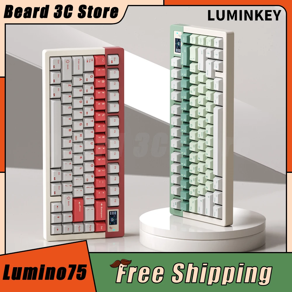 

Luminkey Lumino75 Mechanical Keyboard Three Mode 2.4G Bluetooth Wireless Keyboard Aluminum E-Sports Gaming Customized Keyboards