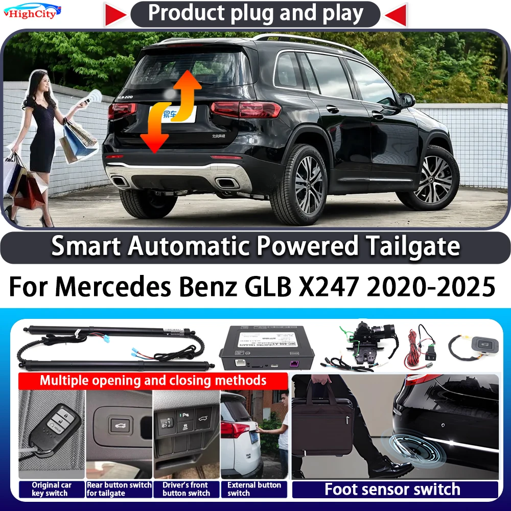 

For Mercedes Benz GLB X247 2020-2025 Smart Automatic Powered Tailgate Key Control Trunk Lift Close Kit Electric Power Tailgate