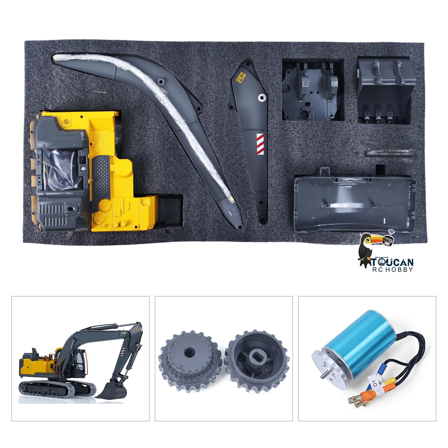 

DIY Double E EC160E 1/14 RC Hydraulic Excavator Alloy Radio Control Digger Truck Brushless Motor Engineering Cars Light System