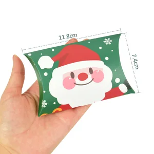 24/12 PCS Natal Pillow Form Sweet Box Merry Christmas Paper Kraft Hộp quà tặng Favours Chúc mừng năm mới NAVIDAD 2024 8 Hộp các tông bán hàng chính cho bánh - №7