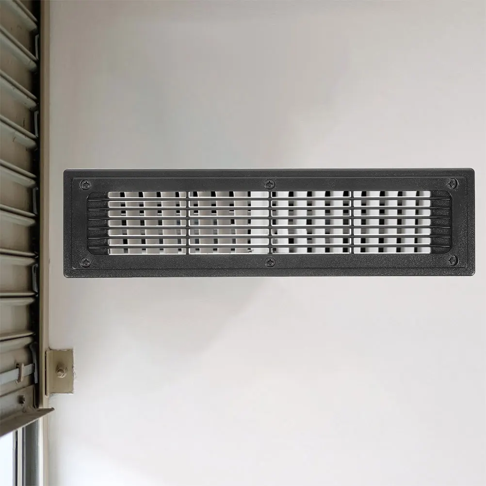 2 pcs Black Metal Louvered Grill Cover For Central Air Conditioning Floor Ventilation Grille Rv Bus Trailer Outlet Adjustable