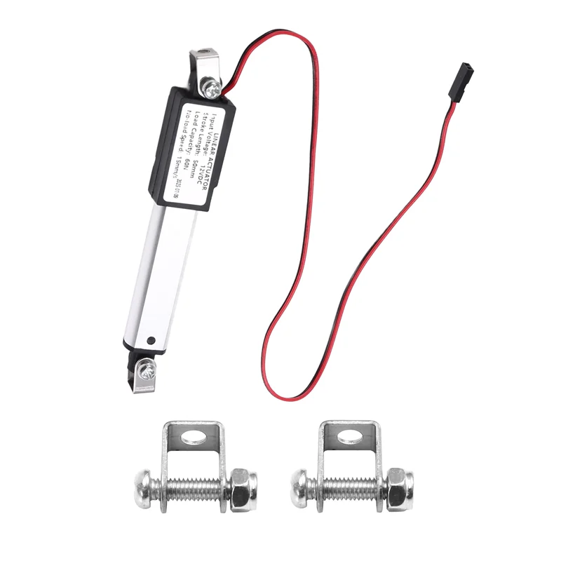 

Exquisite-Micro Linear Actuator 2" Stroke, 60N/13.5Lb, Speed 15Mm/S Mini Electric Waterproof Actuator Motor Linear Actuator 12V
