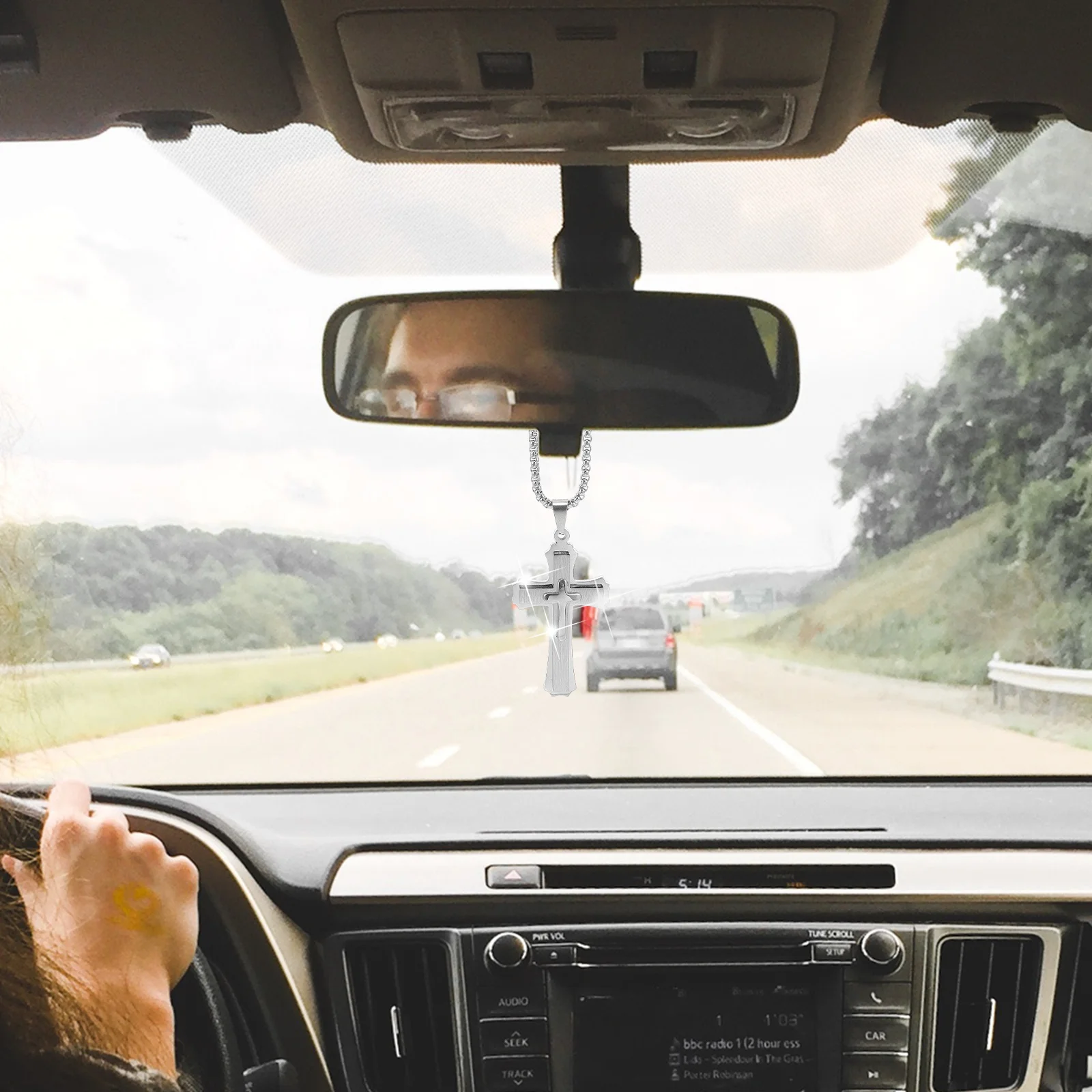 

Ornaments Car Hanging Pendant Mirror Accessories Accessory Auto Decor Decorations Interior