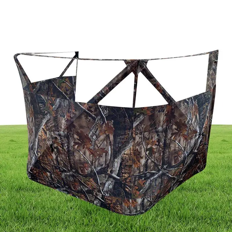 

Ground Blind Turkey Hunting Mesh Camouflage Ground Blind Three-Sided Quick Setup Deer Blinds Tent Outdoor Gear Accessories