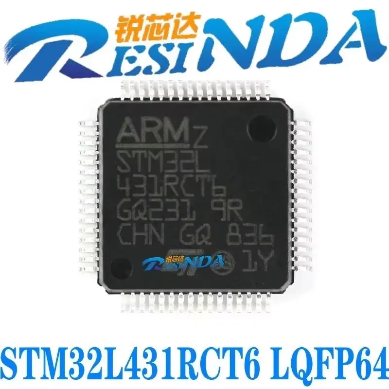 Original genuíno STM32L431RCT6 LQFP-64 ARM Cortex-M4 microcontrolador de 32 bits MCU