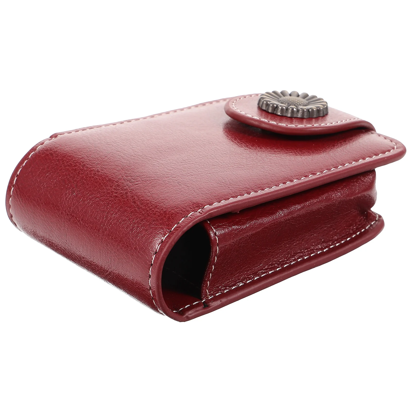 

Lipstick Pouch Small Lightweight Portable Lipstick Holder Mirror Button Closure Outdoor Travel Pouch Purse Essentials