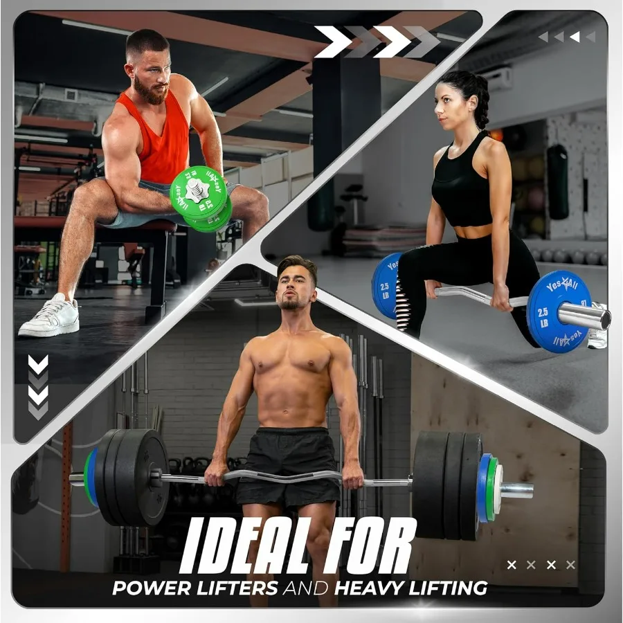 مجموعة أطباق وزن كسور لصالة الألعاب الرياضية المنزلية وتدريبات اللياقة البدنية المتوفرة في مواد الصلب والمطاط تتضمن 2 4 6 أطباق في