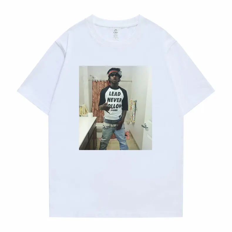 Rapper Chief Keef Lead Never Follow Leaders Funny Meme T-shirts Male Cotton Tshirt Men Hip Hop Casual Oversized T Shirt