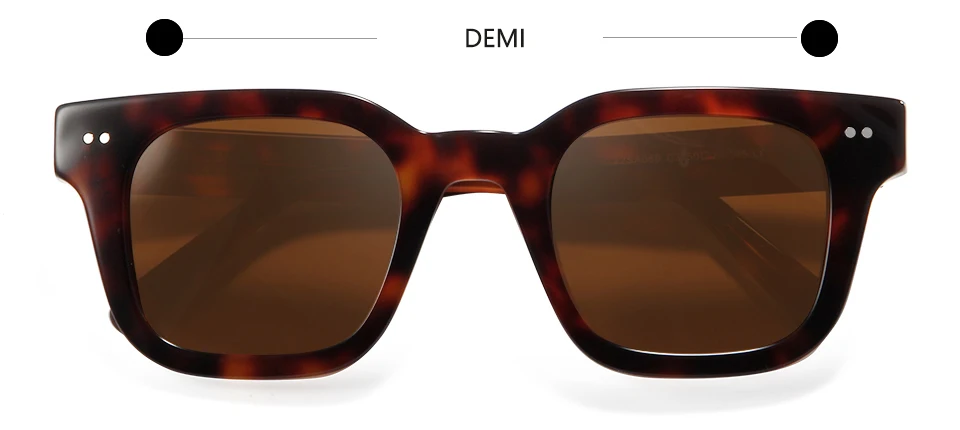 Chim 004 Designer-Sonnenbrille aus schwarzem Acetat, große polarisierte quadratische Fassung für Damen und Herren, flache UV400-Schutzgläser – Detail 10