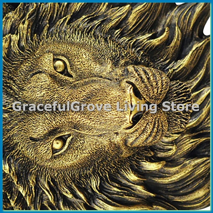 

1Pcs Animal Head Wall Decor Lion Wall Decor Wall Statue Home Decor Simulation Statue-ABFB