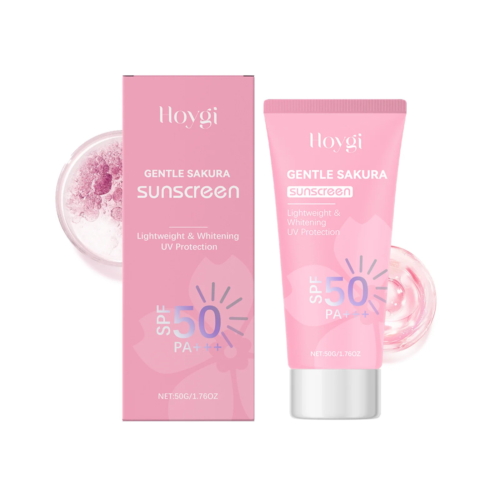 

Gentle Sakura Sunscreen SPF50+ PA++++ – Weightless Whitening Face Sunblock for Sensitive Skin | UV Protection, Non-Greasy, No W