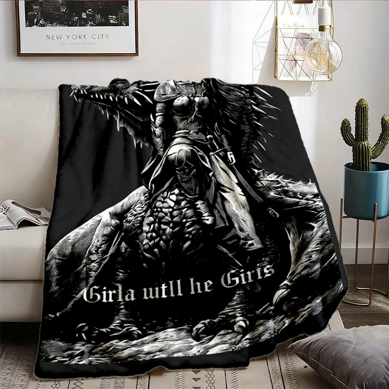 Will Be Comfy Blanket, Fantasy Dragon Flannel Blanket, Bookish Feminist Graphic Flannel Throw, Sarcastic Dark Academia C