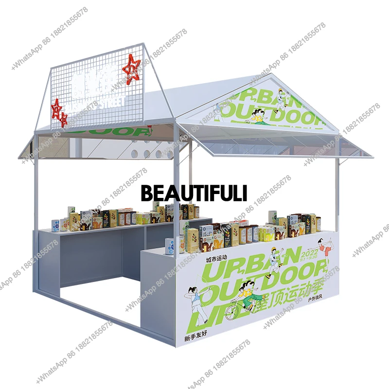 Stall activity scaffolding mobile small stall market stall shelf iron