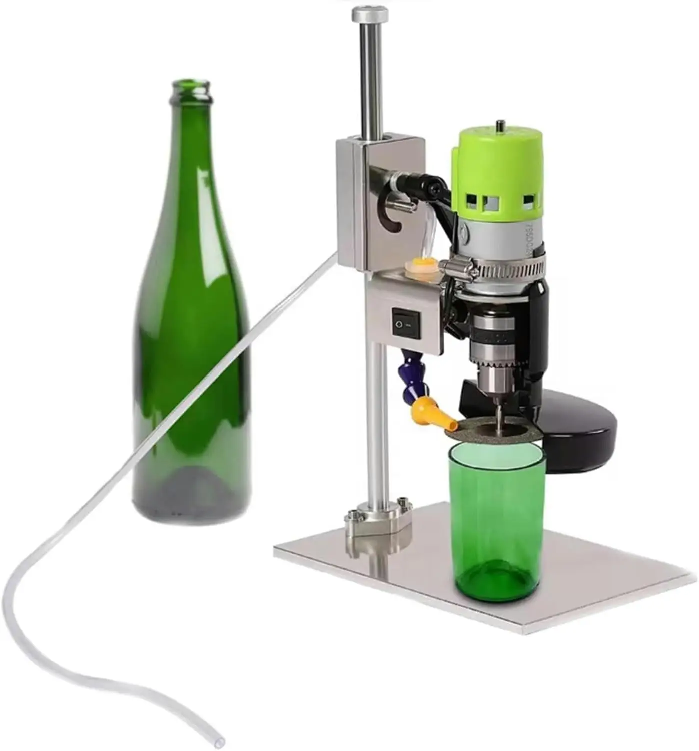 Glass Bottle Cutter Cutting Machine with 3 PCS Abrasive Blades 6000 R/Min Bottle Glass Cutter DIY Bottle Cutter Machine for DIY