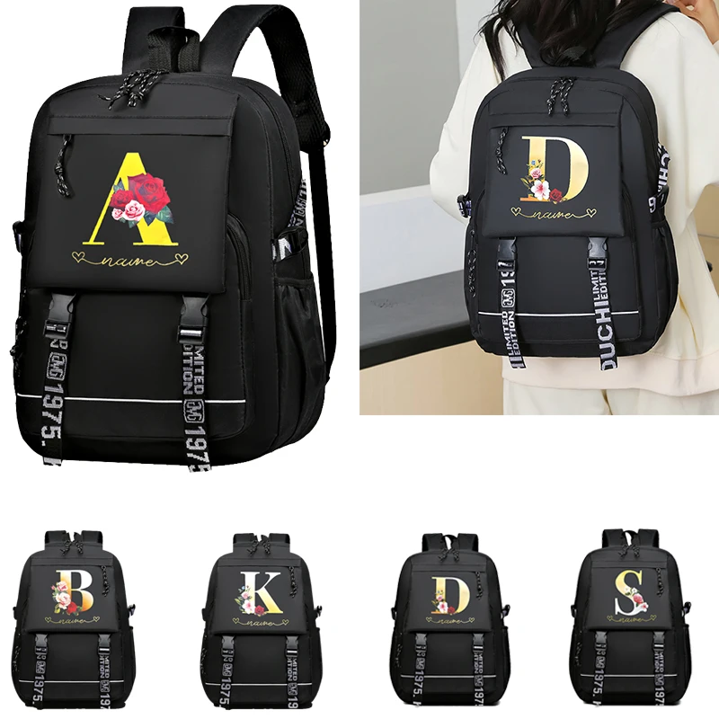 

Student schoolbag, fashionable backpack, women's double-shoulder bag, Oxford cloth backpack, student bag