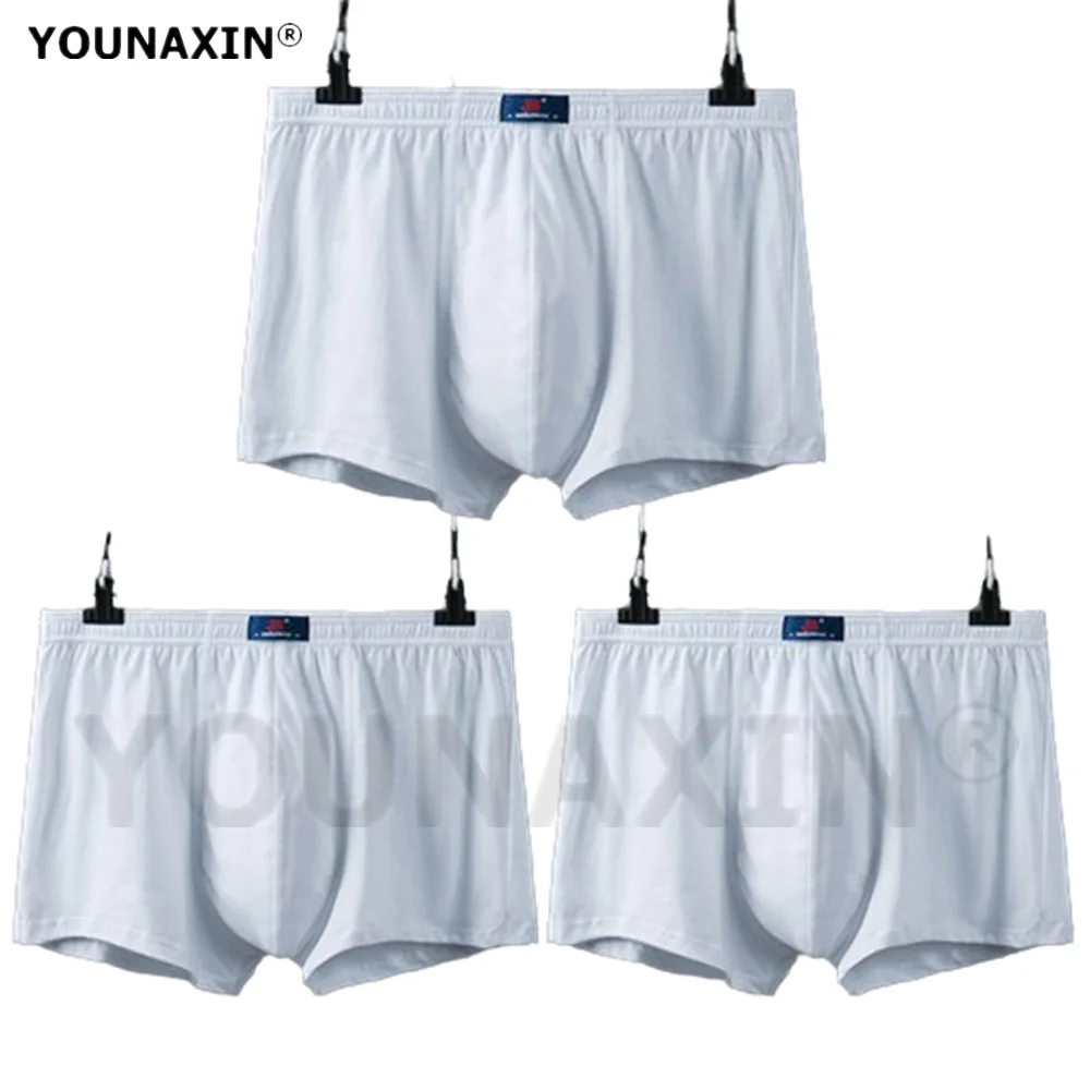 

3 Pack Men Boxers Shorts Briefs Underwear Bottom Cotton Knickers Boy White Panties Underpants Undies Tighty-whities Lingerie