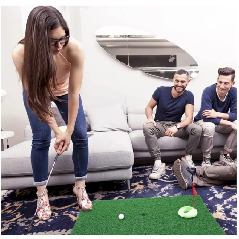 Golf Putting Mat Mini Green Training Mat Indoor Putting Green Outdoor Putting Green Artificial Grass Practice Equitment Training