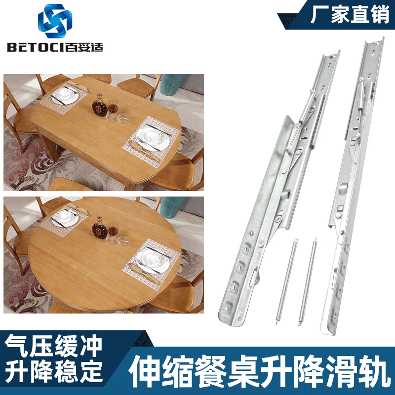 

Folding Hardware Accessories Comes with Hydraulic Silent Cushioning Heavy-duty Rails Telescopic Table Lifting Slide