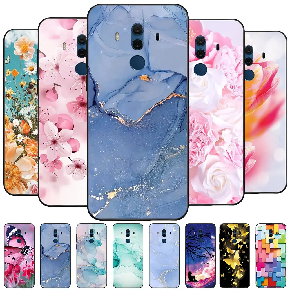 Case For Mate 10 Pro Coque Mate 10 lite TPU Soft Silicone Fashion Phone Funda For Huawei Mate 10 Case Bumper Cover Capa Marble