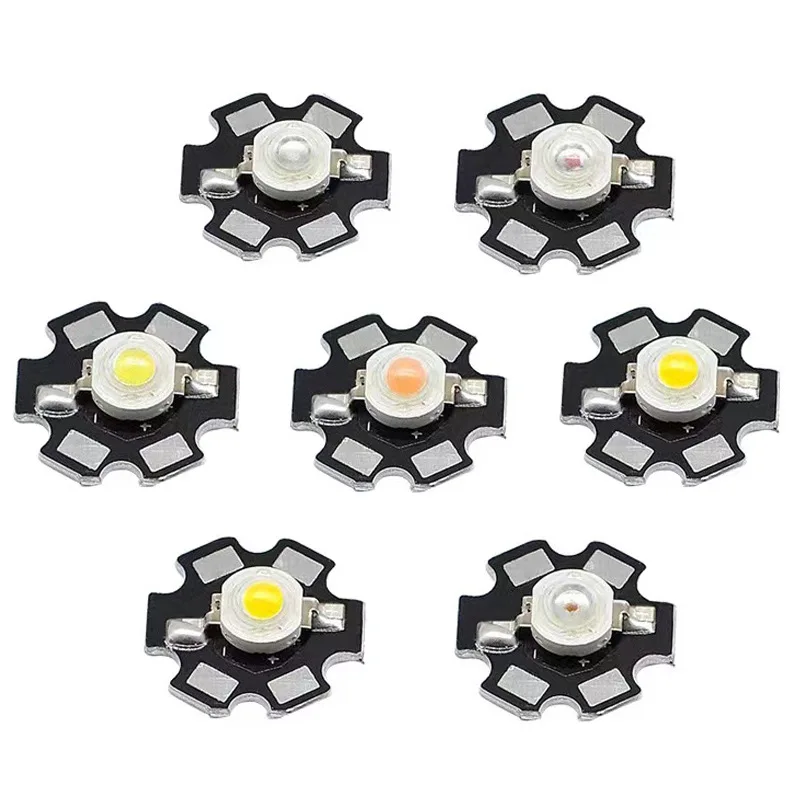 1W/3W Full Spectrum HighPower LED Light Bulb Chip SMD COB Light Source 20mm PCB Heat Sink DIY Light Bead Aluminum Substrate