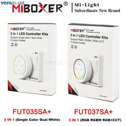 Miboxer DC12V 24V LED Strip Controller Kits Dual White Single Color FUT035SA+ RGB RGBW RGB+CCT FUT037SA+ 2.4G Remote Control