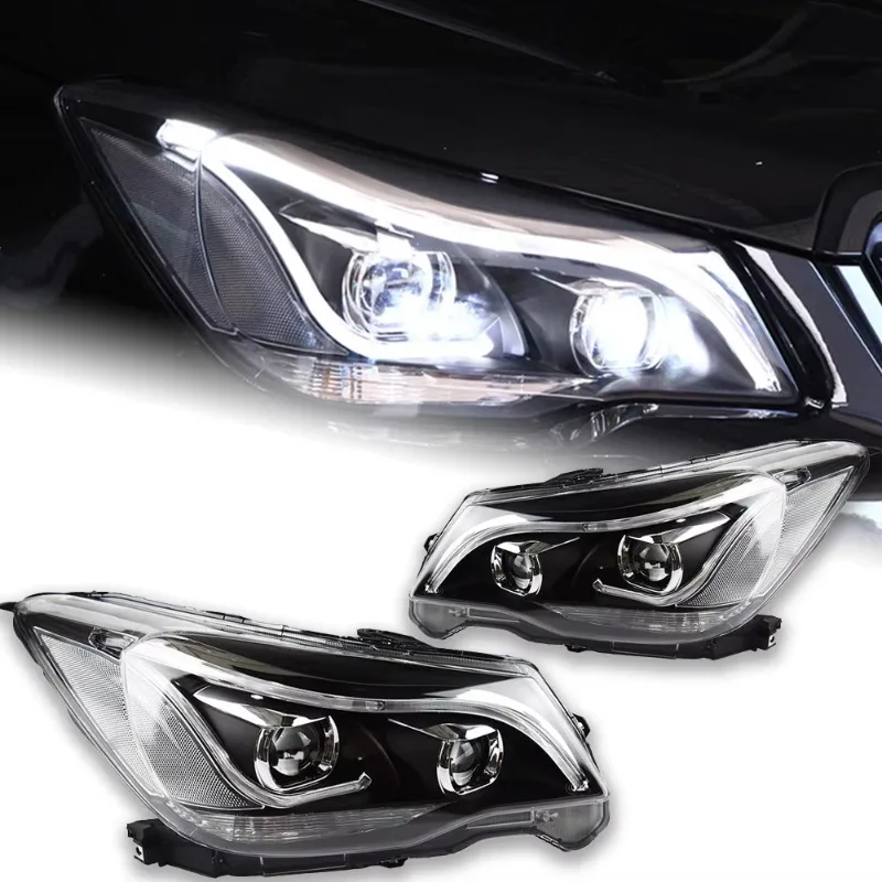 Car Lights for  Forester Headlight Projector Lens 2013-2016 Xenon Hid Turn Signal Head Lamp LED Headlights Drl Automotive