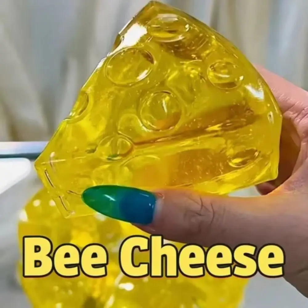 Funny Slow Rise Squishy Honey Cheese Realistic Soft Elastic Squishy Fidget Suction Finger Sensory Cheese