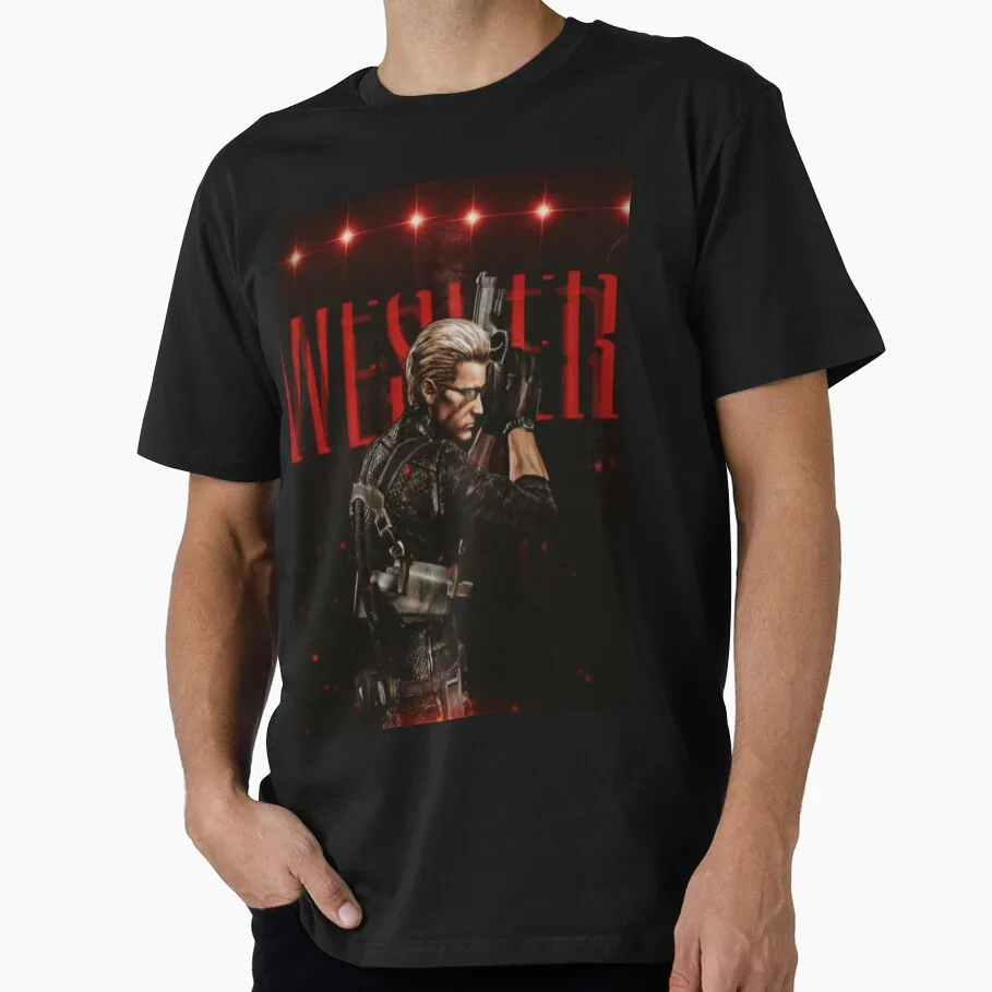WeskerRed 0705 Horror Survival Game Resident Evil VideoGame Gift T shirt Unisex Gamer Tee Short Sleeve Graphic clothes S-6XL