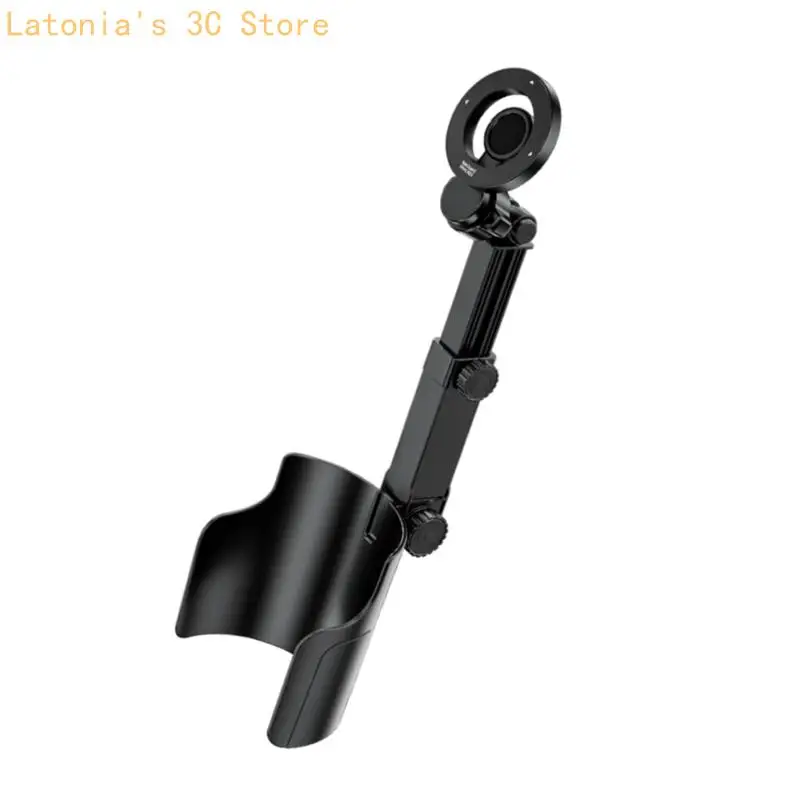 Universeller verstellbarer Telefonständer für Auto-Getränkehalter, magnetische Halterung, 360-Grad-Drehung, kompatibel mit – Detail 7