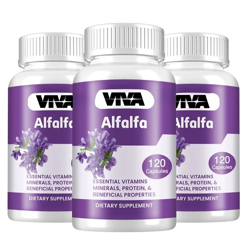 

Alfalfa Capsules - Helps Regulate Intestinal Motility, Relieve Digestive Discomfort, and Promote Liver and Metabolic Health