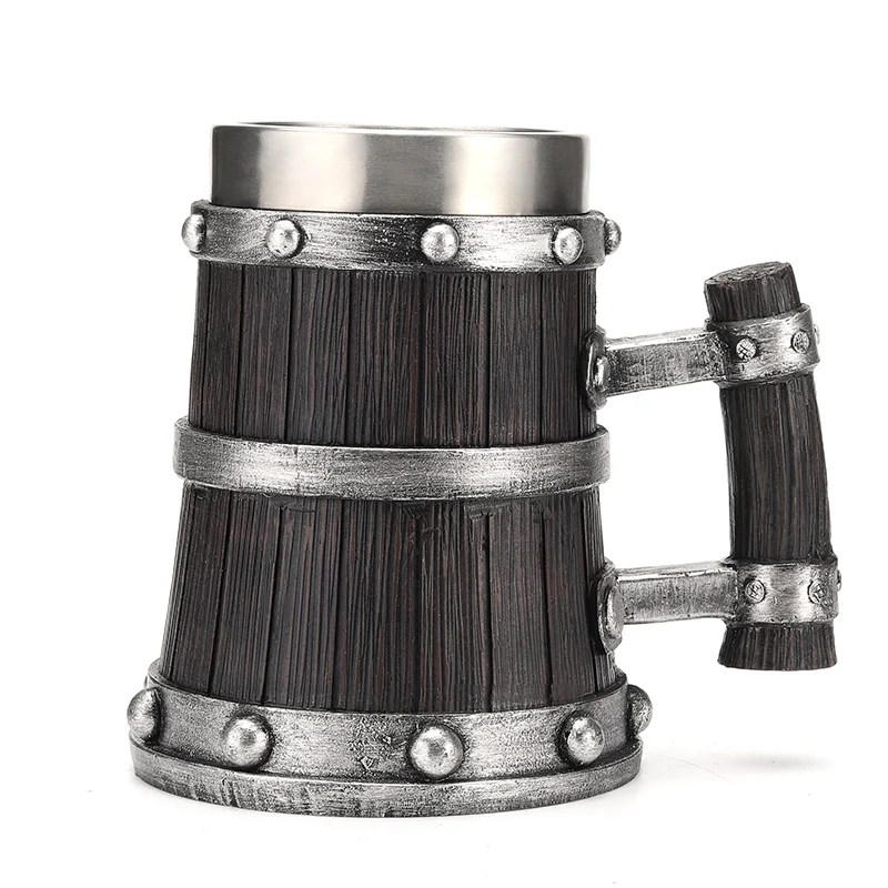 Chope à bière - 600 ml en acier inoxydable - Pichet nordique - Chope à bière en bois - Tasse historique - Chope à bière faite à la main - Chope à bière médiévale - Chope à bière nordique Chope à bière - 600 ml en acier inoxydable - Pichet nordique - Chope à bière en bois - Tasse historique - Chope à bière faite à la main - Chope à bière médiévale - Chope à bière nordique