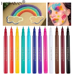 Handaiyan Colored Eyeliner Waterproof Eyeliner Pencil Long Lasting Matte Eye Liner Makeup Cosmetic Beauty Colorful Liner