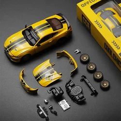 CCA 1/42 Ford Mustang GT 2018 Alloy Assembly Model Car Sports Racing Vehicle with Box Changable Parts Gift for Teenagers