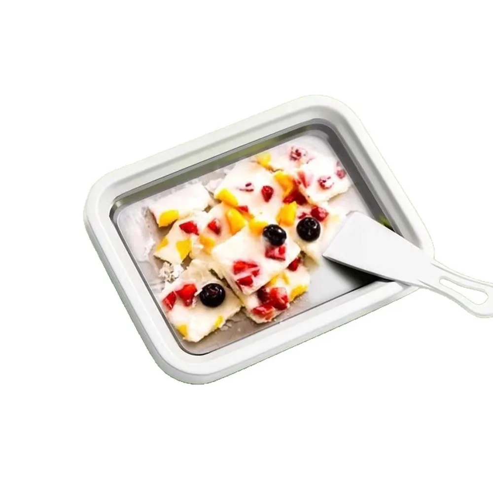 

Multifunctional Rolled Ice Cream Maker Pan DIY Household Frozen Yogurt Maker For Homemade Stir-Fried Cold Sweet Fried Ice Pan