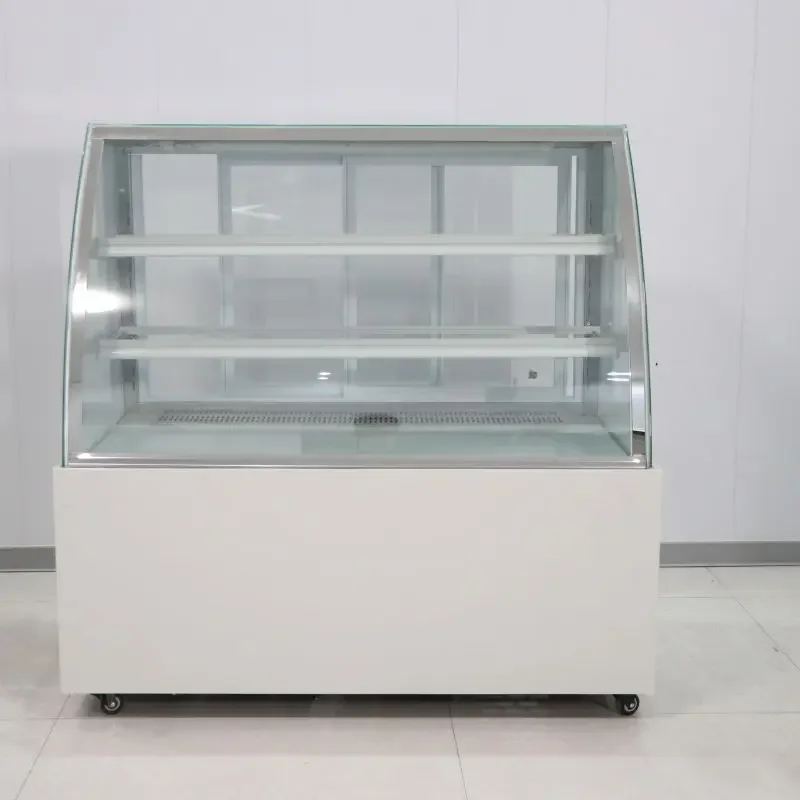 Freestanding Glass Dessert Cake Display Cabinet Pastry Cake Freezer Glass Cake Display Cabinet