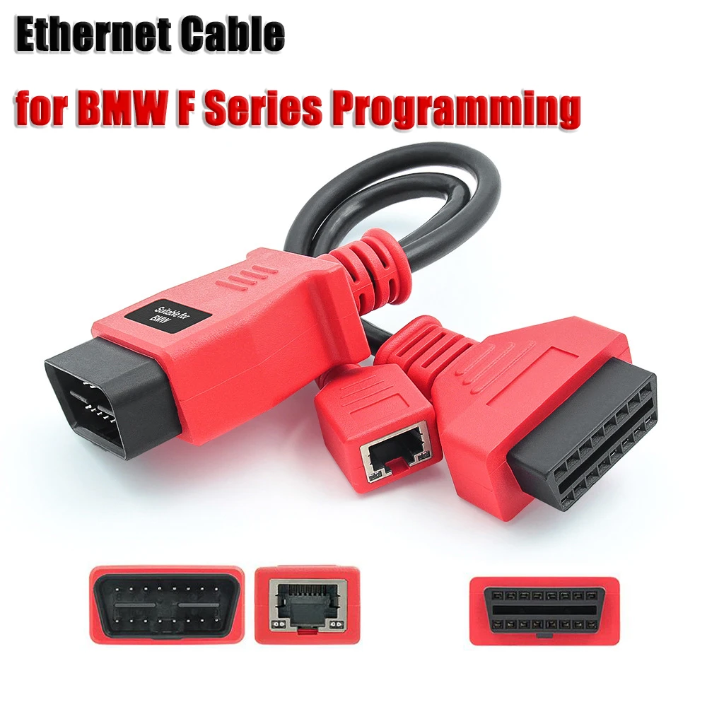 Ethernet-кабель для программирования BMW серии F работает с Autel MS908 PRO/MS908S PRO/MaxiSys Elite/IM608 16-контактный адаптерный кабель для BMW