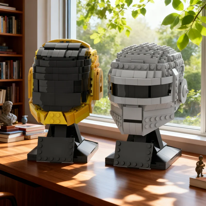 

826pcs MOC Daft Punk Helmet Collection Sculptures Model Building Blocks Architecture Toys Christmas Gifts Education Kids Brick